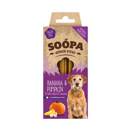 Soopa senior banan søtpotet & linfrø tyggepinner
