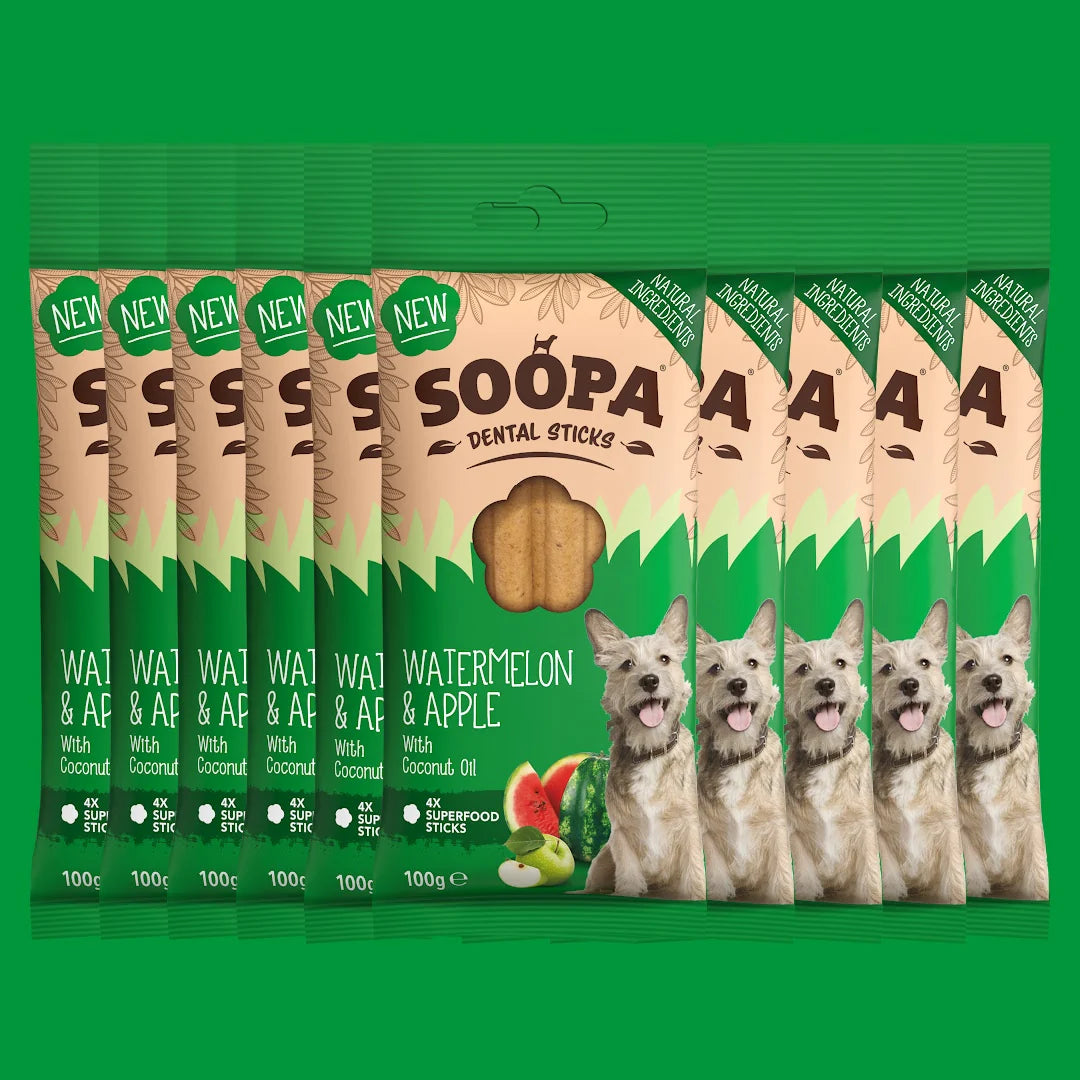 Soopa vannmelon og eple tyggepinne