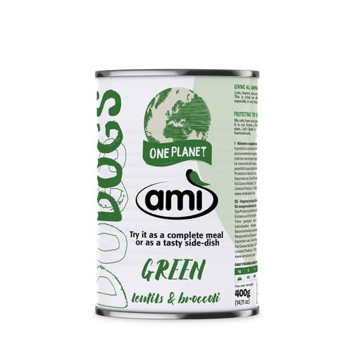 Ami green 400 gr. våtfôr hund (linser og brokkoli)